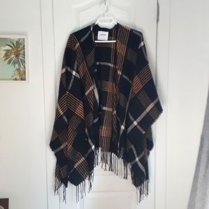Plaid blanket sweater